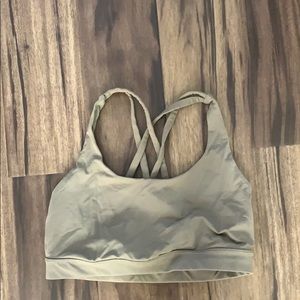 Gently used army green energy bra